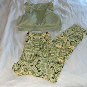 Sports bra and watching leggings